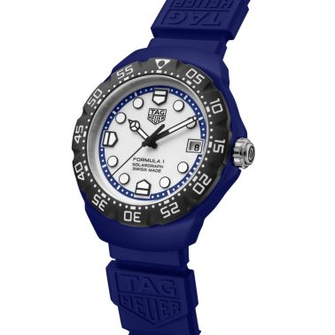 Montre TAG Heuer Formula 1 Solargraph TH-Polylight cadran blanc bracelet caoutchouc 38 mm