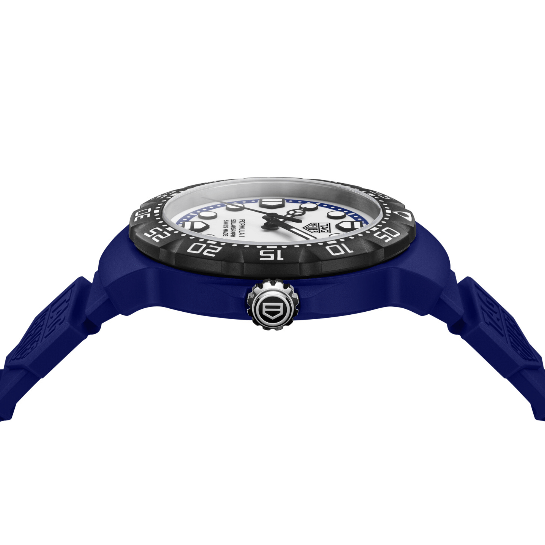 Montre TAG Heuer Formula 1 Solargraph TH-Polylight cadran blanc bracelet caoutchouc 38 mm