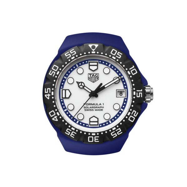 Montre TAG Heuer Formula 1 Solargraph TH-Polylight cadran blanc bracelet caoutchouc 38 mm