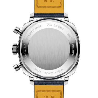 Breitling Top Time B01 Martini Racing automatic watch, blue dial, blue leather strap, 38 mm - Limited edition