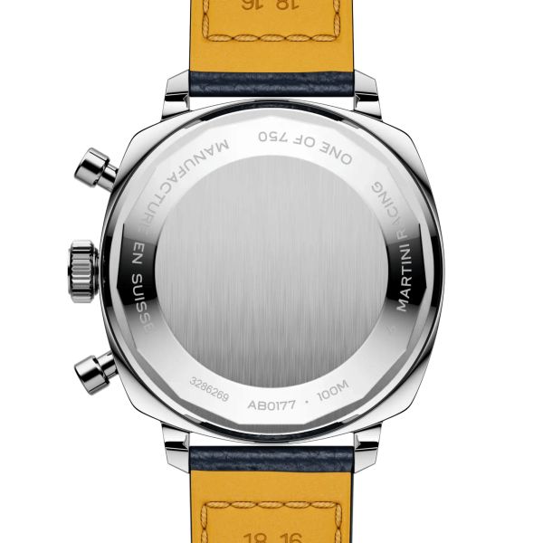 Breitling Top Time B01 Martini Racing automatic watch, blue dial, blue leather strap, 38 mm - Limited edition