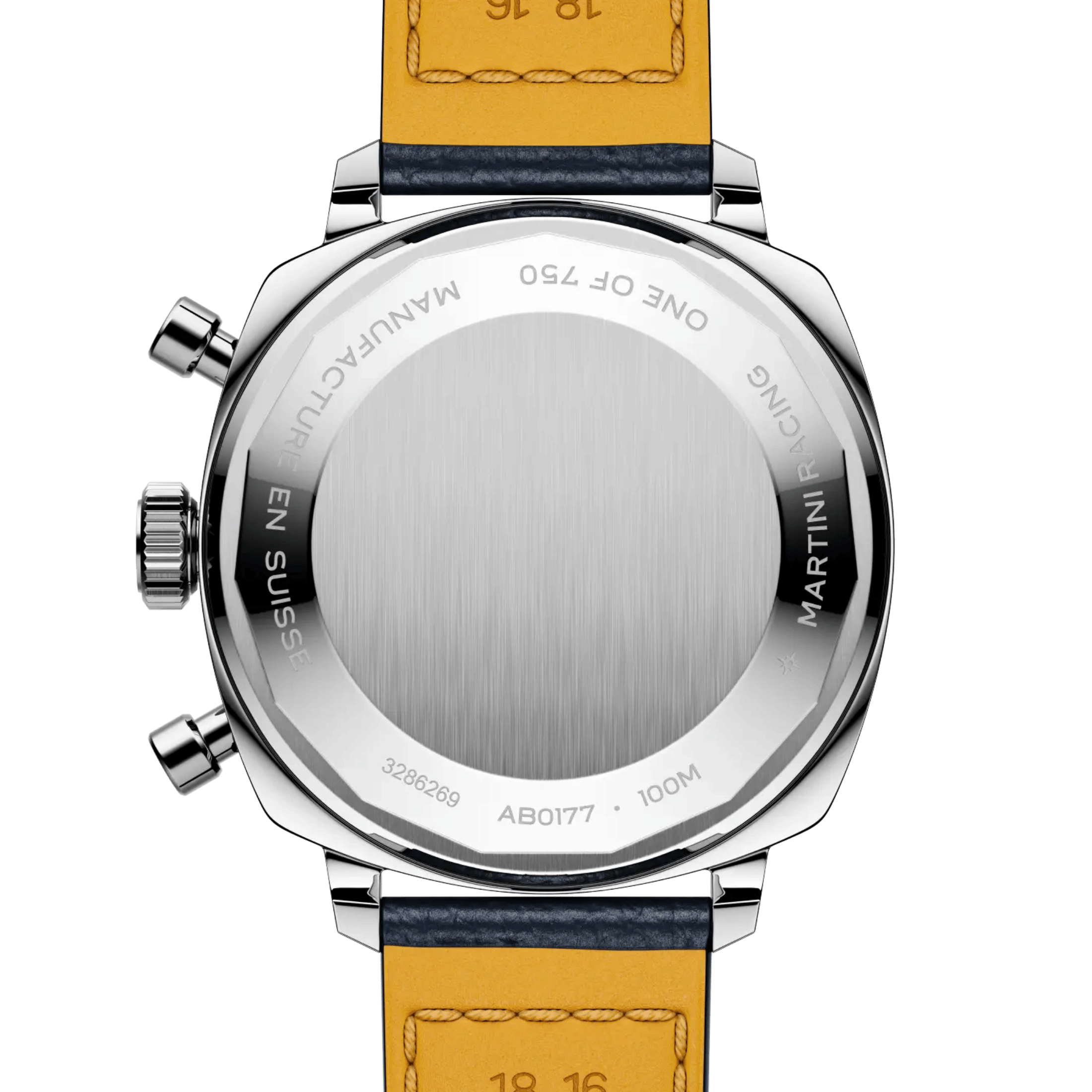 Breitling Top Time B01 Martini Racing automatic watch, blue dial, blue leather strap, 38 mm - Limited edition