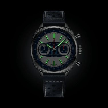 Montre Breitling Top Time B01 Martini Racing automatique cadran bleu bracelet cuir bleu 38 mm - Ed limitée