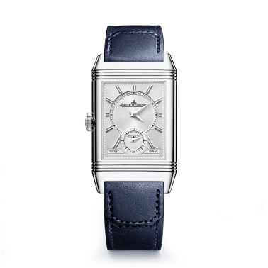 Montre Jaeger-LeCoultre Reverso Tribute Duoface Small Seconds mécanique cadran bleu bracelet cuir bleu 47 x 28,3 mm 