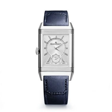 Montre Jaeger-LeCoultre Reverso Tribute Duoface Small Seconds mécanique cadran bleu bracelet cuir bleu 47 x 28,3 mm 