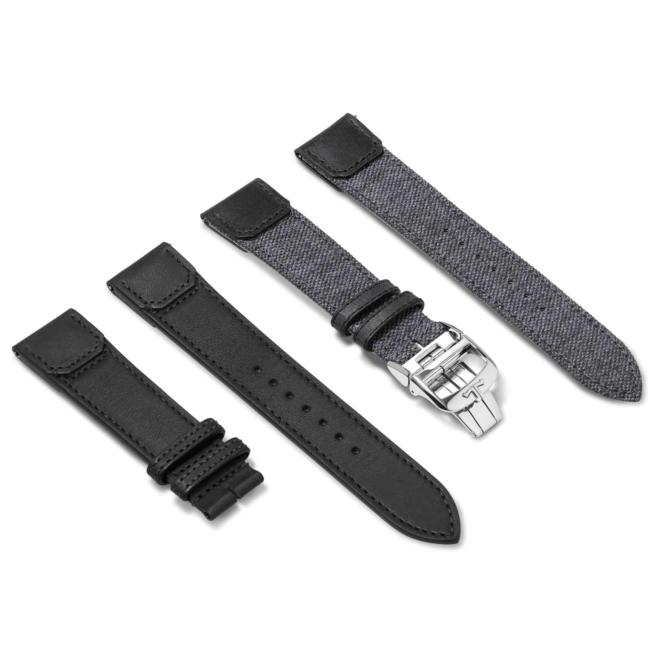 Jaeger-LeCoultre Reverso Tribute Duoface Small Seconds mechanical black dial black leather strap 47 x 28,3 mm