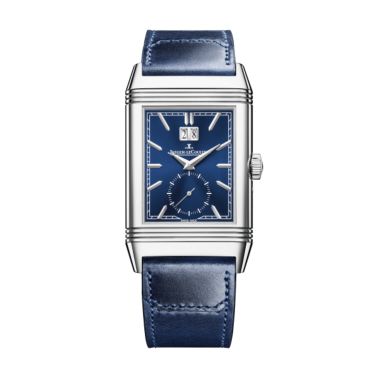 copy ofJaeger-LeCoultre Reverso Tribute Duoface Small Seconds mechanical black dial black leather strap 47 x 28,3 mm