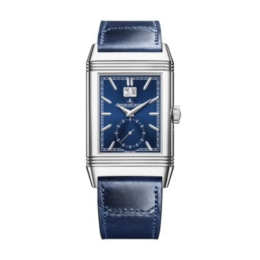 copy ofJaeger-LeCoultre Reverso Tribute Duoface Small Seconds mechanical black dial black leather strap 47 x 28,3 mm