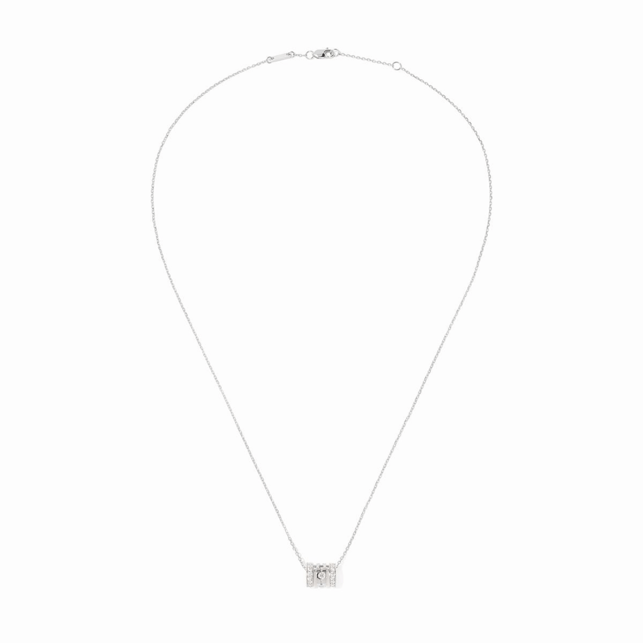 Pulse dinh van pendant PM in white gold and diamonds