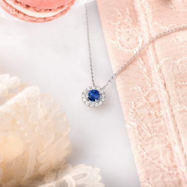 Collier Lepage Coquette en or jaune saphir et diamants