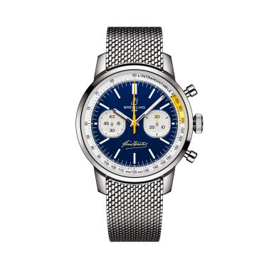 Breitling Top Time B01 "Gino Bartali" automatic blue dial steel bracelet mesh 41 mm