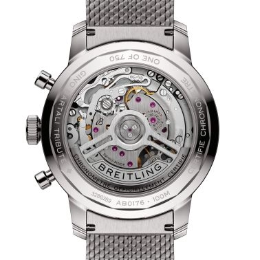 Montre Breitling Top Time B01 "Gino Bartali" automatique cadran bleu bracelet acier maille milanaise 41 mm