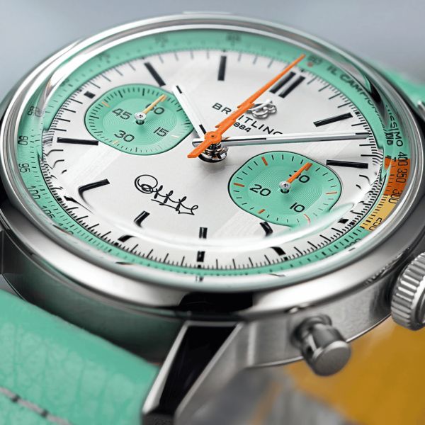 Breitling Top Time B01 "Fausto Coppi" automatic white dial leather strap 41 mm