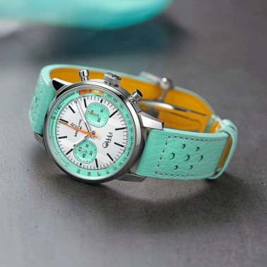 Breitling Top Time B01 "Fausto Coppi" automatic white dial leather strap 41 mm