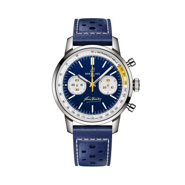 Breitling Top Time B01 "Gino Bartali" automatic blue dial leather strap 41 mm