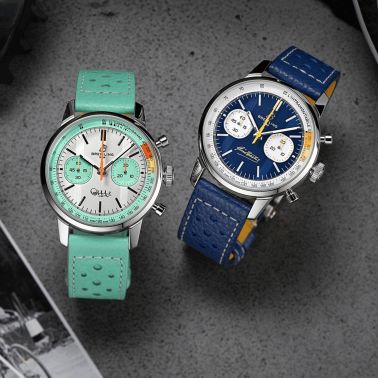 Breitling Top Time B01 "Gino Bartali" automatic blue dial leather strap 41 mm