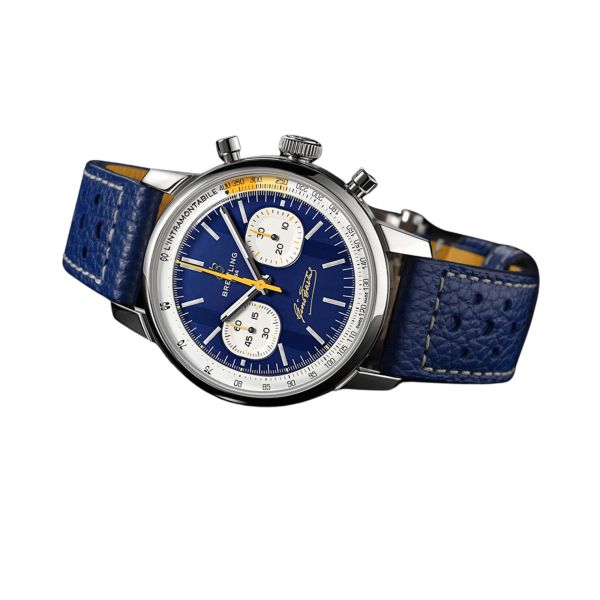 Breitling Top Time B01 "Gino Bartali" automatic blue dial leather strap 41 mm