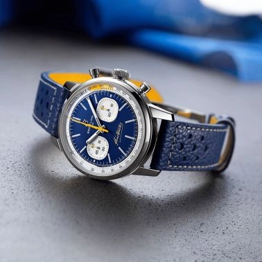 Breitling Top Time B01 "Gino Bartali" automatic blue dial leather strap 41 mm