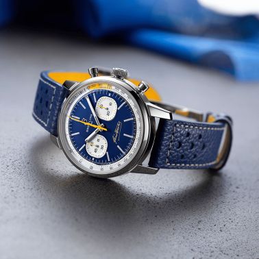 Montre Breitling Top Time B01 "Gino Bartali" automatique cadran bleu bracelet cuir 41 mm