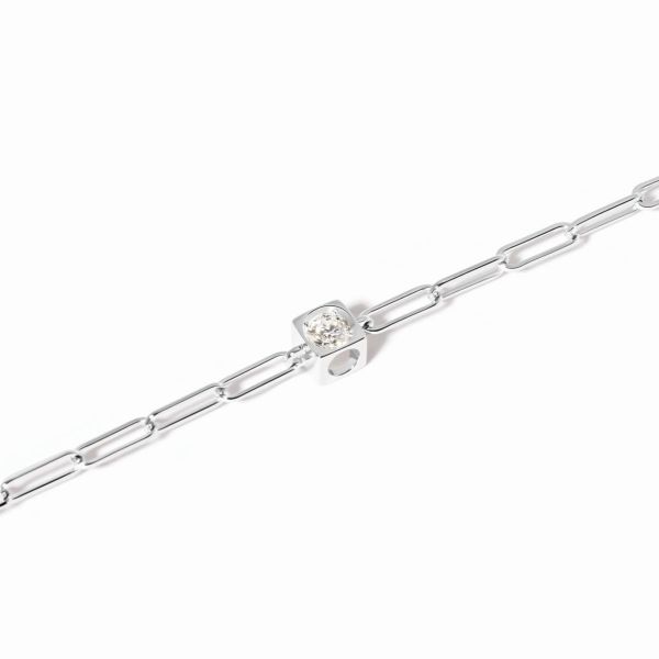 Bracelet dinh van Le Cube Diamant GM en or blanc et diamant 