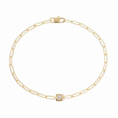 Bracelet dinh van Le Cube Diamant en or jaune et diamant 
