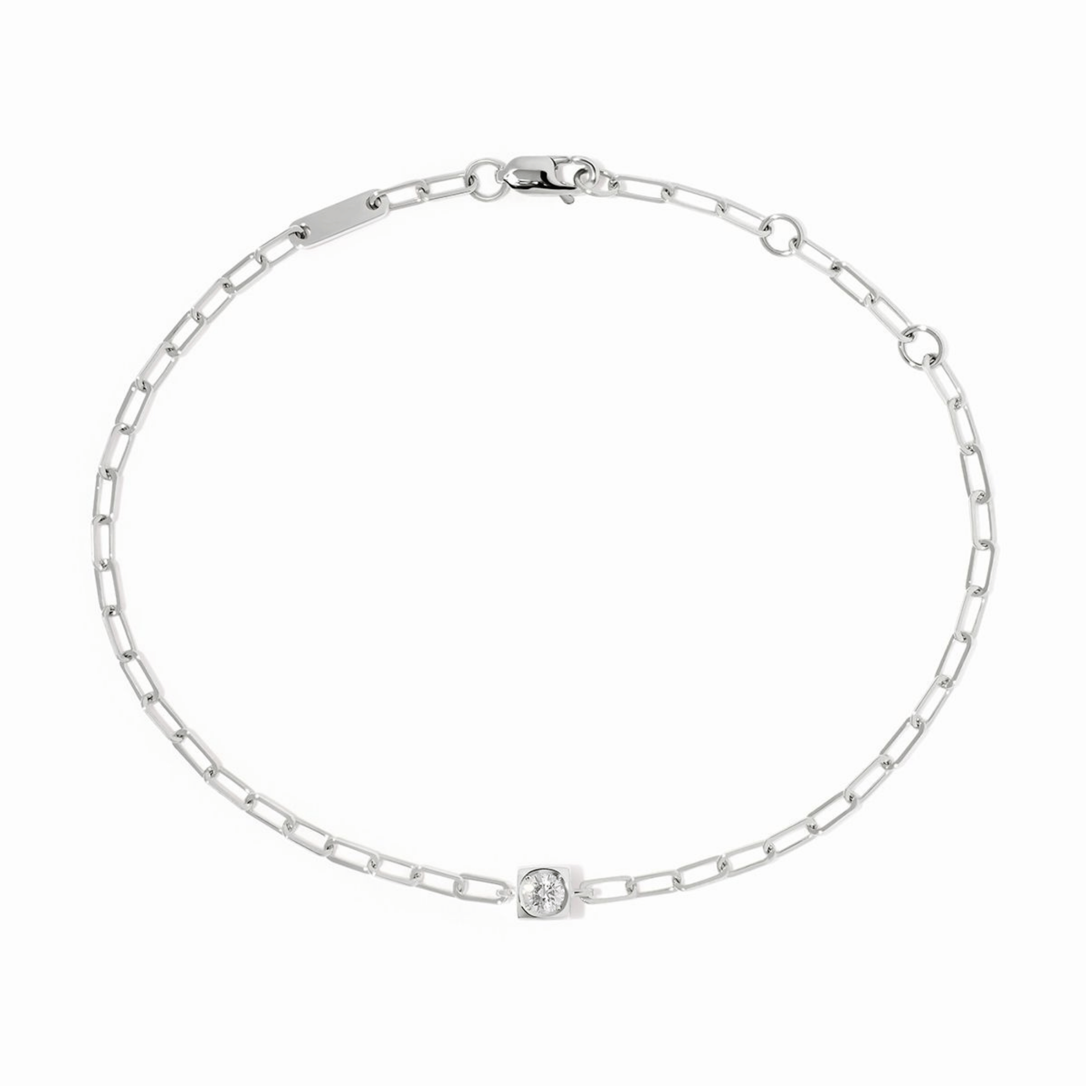 Bracelet dinh van Le Cube Diamant en or blanc et diamant 