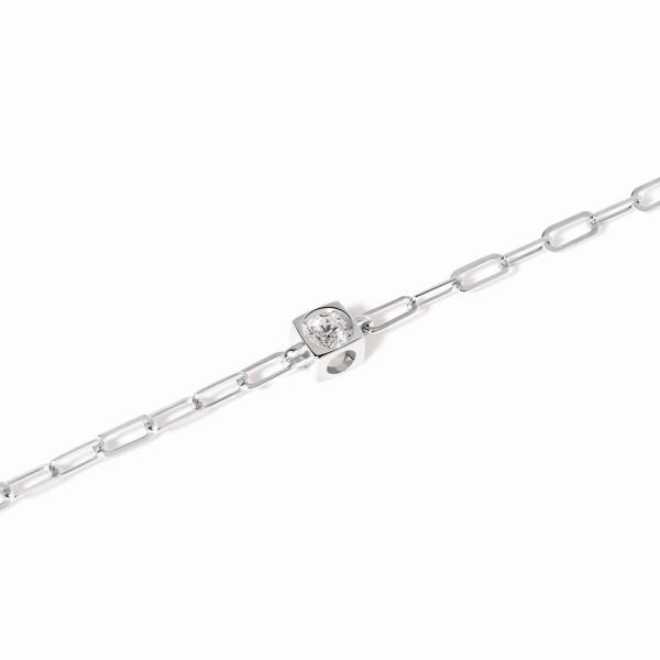 Bracelet dinh van Le Cube Diamant en or blanc et diamant 