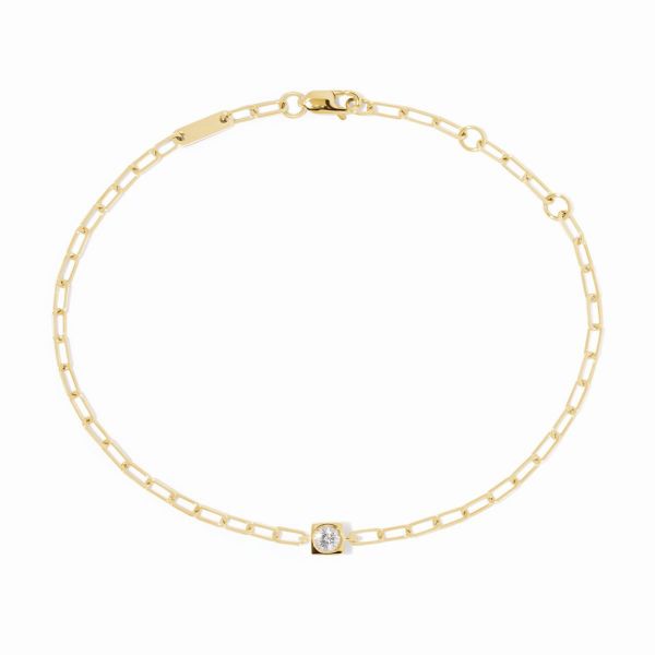 Bracelet dinh van Le Cube Diamant en or jaune et diamant 