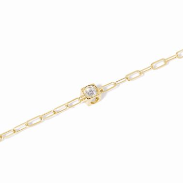 Bracelet dinh van Le Cube Diamant en or jaune et diamant 