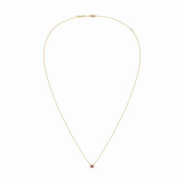 Collier dinh van Le Cube en or jaune et saphir rose