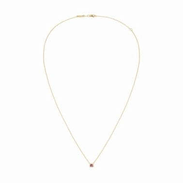 Collier dinh van Le Cube en or jaune et saphir rose