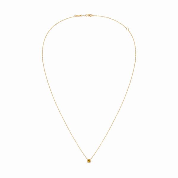 Dinh van necklace The Cube in yellow gold and yellow sapphire