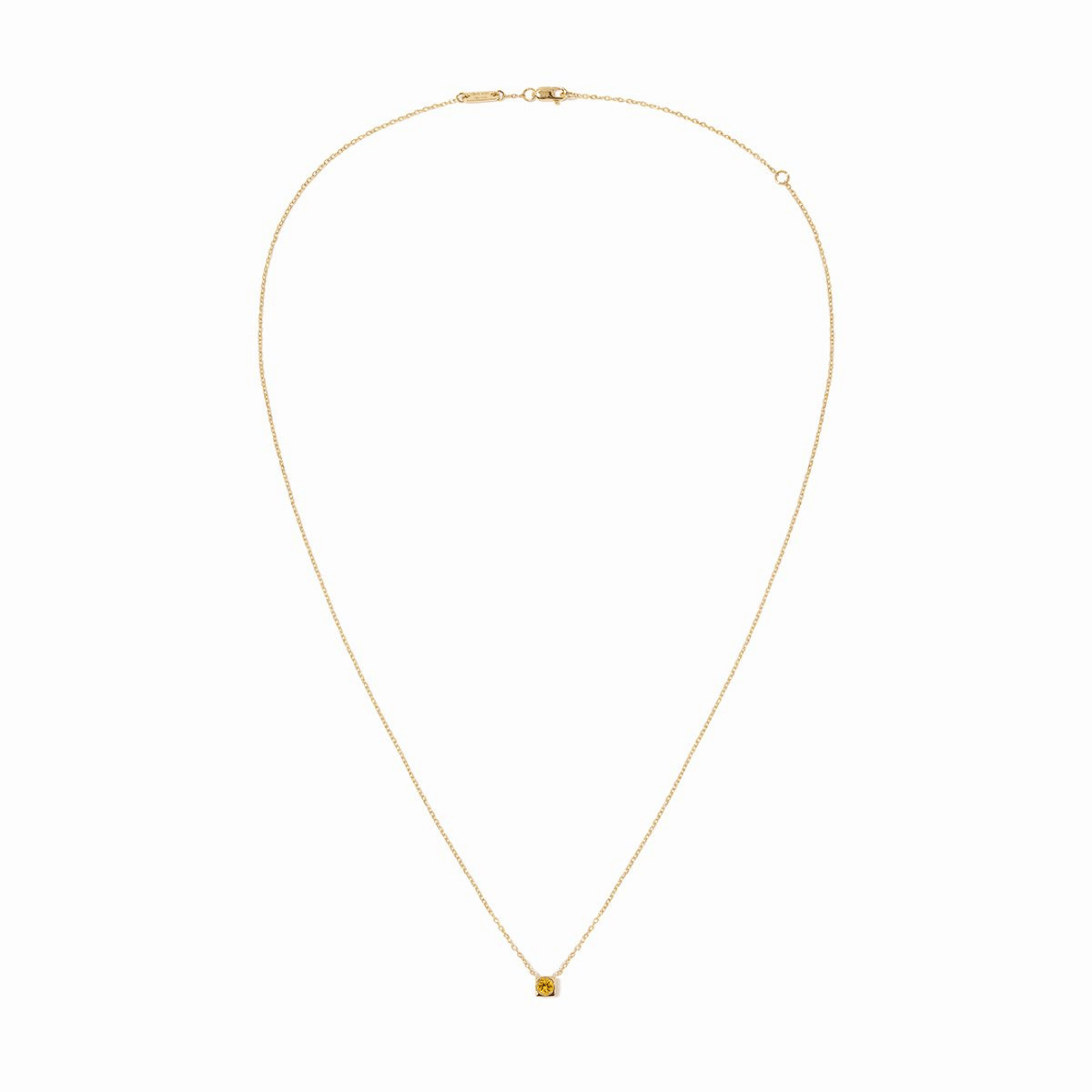 Collier dinh van Le Cube en or jaune et saphir jaune