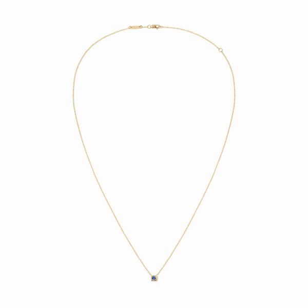 Dinh van necklace The Cube in yellow gold and blue sapphire