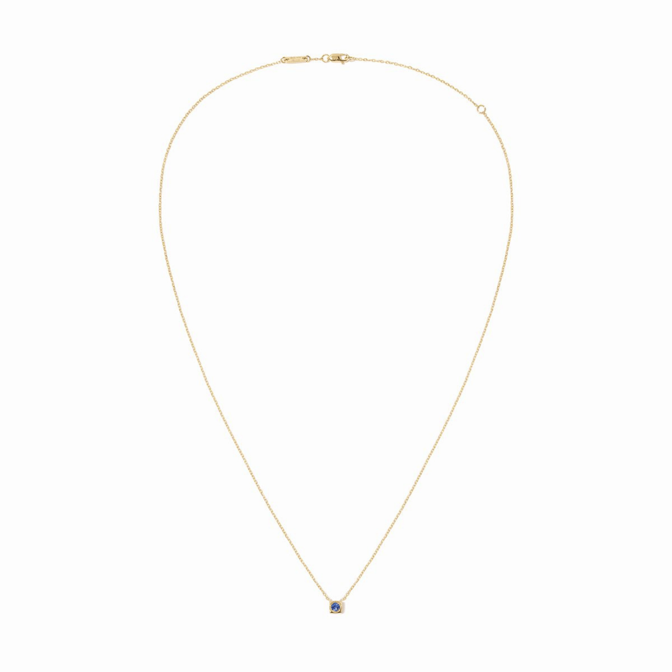 Dinh van necklace The Cube in yellow gold and blue sapphire