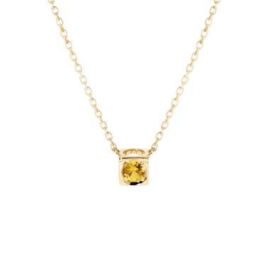 Dinh van necklace The Cube in yellow gold and yellow sapphire