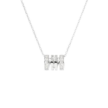 Pulse dinh van pendant PM in white gold and diamonds