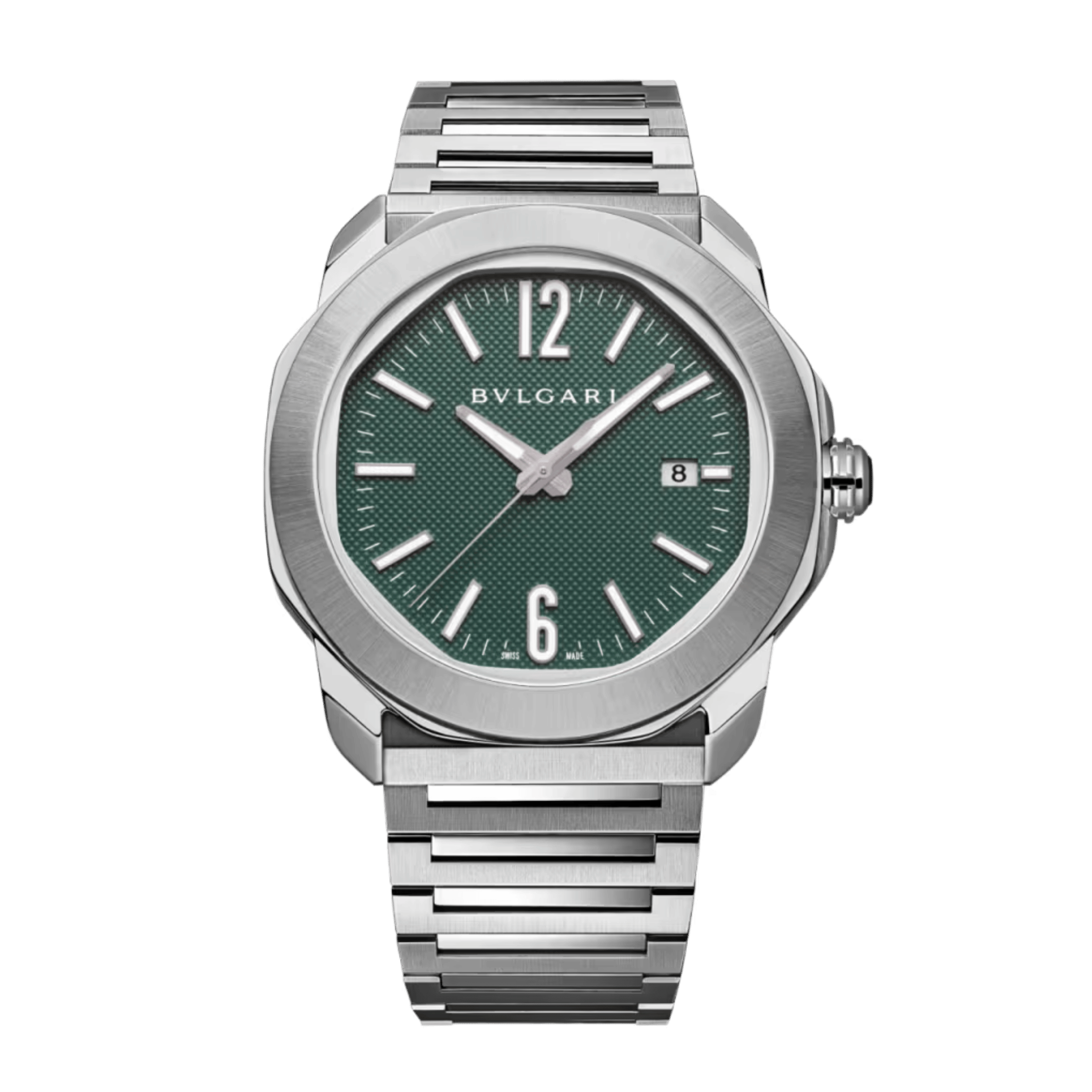 Montre Bulgari Octo Roma automatique cadran vert bracelet acier 41 mm
