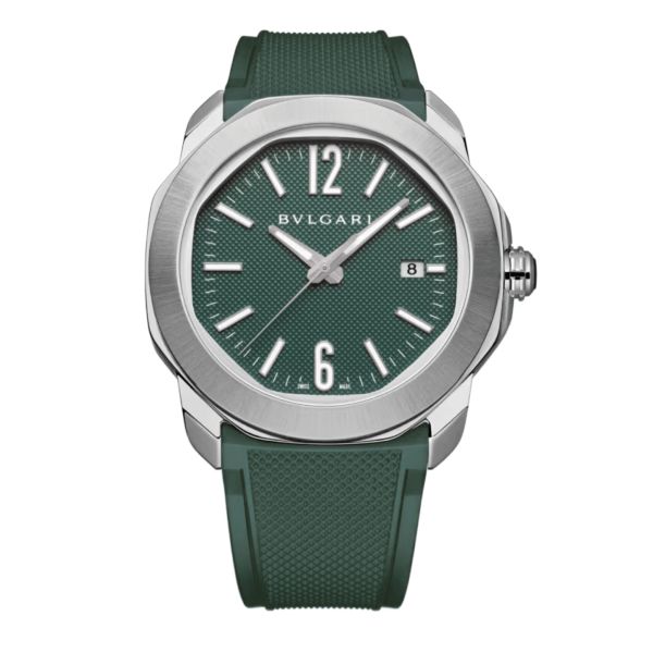 Montre Bulgari Octo Roma automatique cadran vert bracelet acier 41 mm