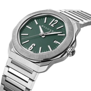 Montre Bulgari Octo Roma automatique cadran vert bracelet acier 41 mm