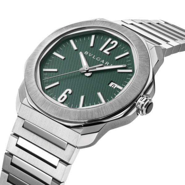 Montre Bulgari Octo Roma automatique cadran vert bracelet acier 41 mm