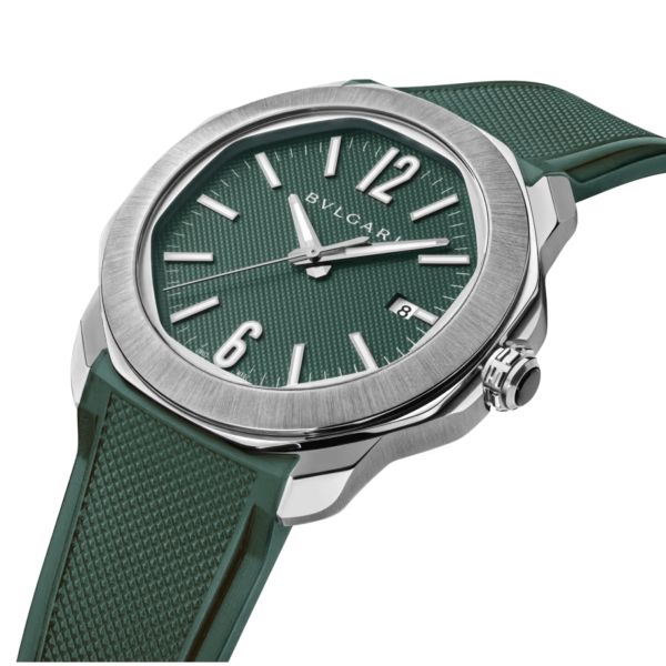 Montre Bulgari Octo Roma automatique cadran vert bracelet acier 41 mm