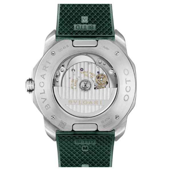 Montre Bulgari Octo Roma automatique cadran vert bracelet acier 41 mm