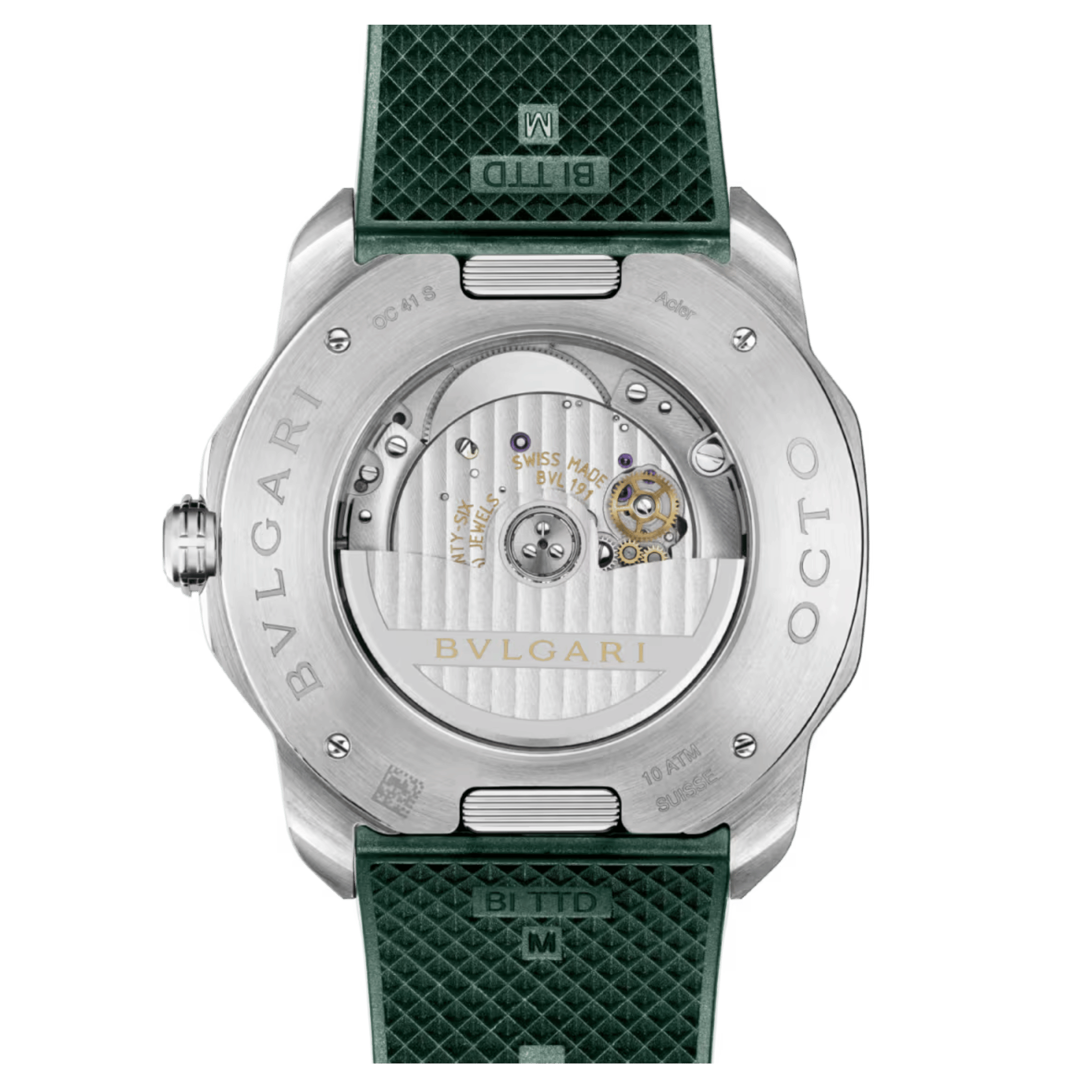 Montre Bulgari Octo Roma automatique cadran vert bracelet acier 41 mm