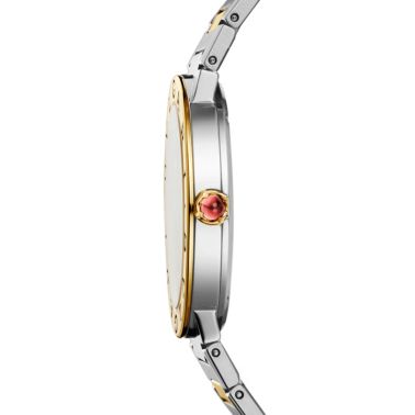 Bulgari Bvlgari Bvlgari quartz diamond index grey dial steel and yellow gold bracelet 33 mm