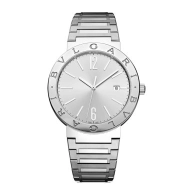 Bulgari Bvlgari Bvlgari automatic watch silver dial steel bracelet 41 mm