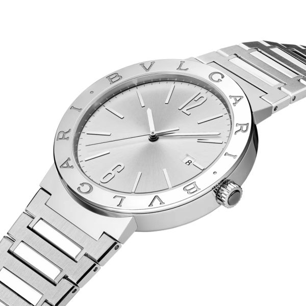 Bulgari Bvlgari Bvlgari automatic watch silver dial steel bracelet 41 mm