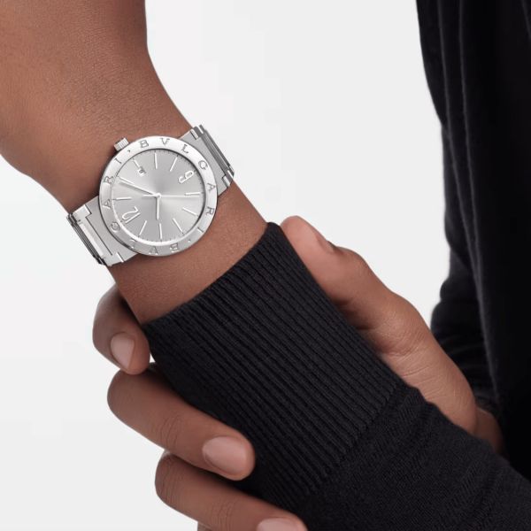 Montre Bulgari Bvlgari Bvlgari automatique cadran argenté bracelet acier 41 mm