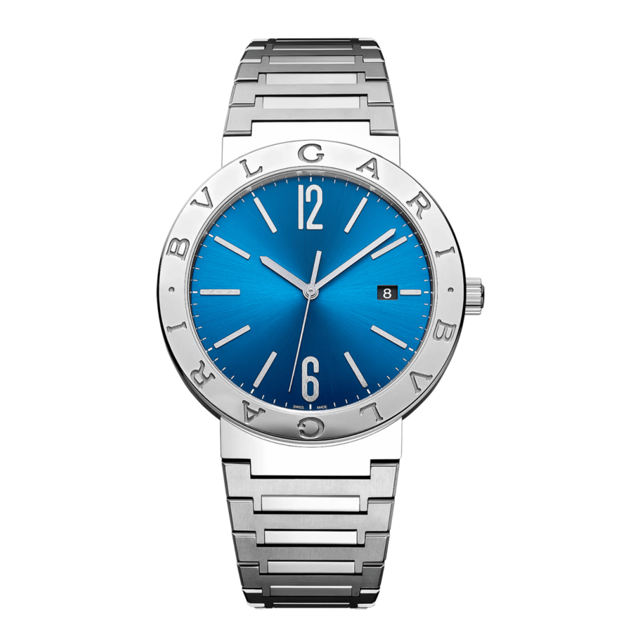 Montre Bulgari Bvlgari Bvlgari automatique cadran bleu bracelet acier 41 mm