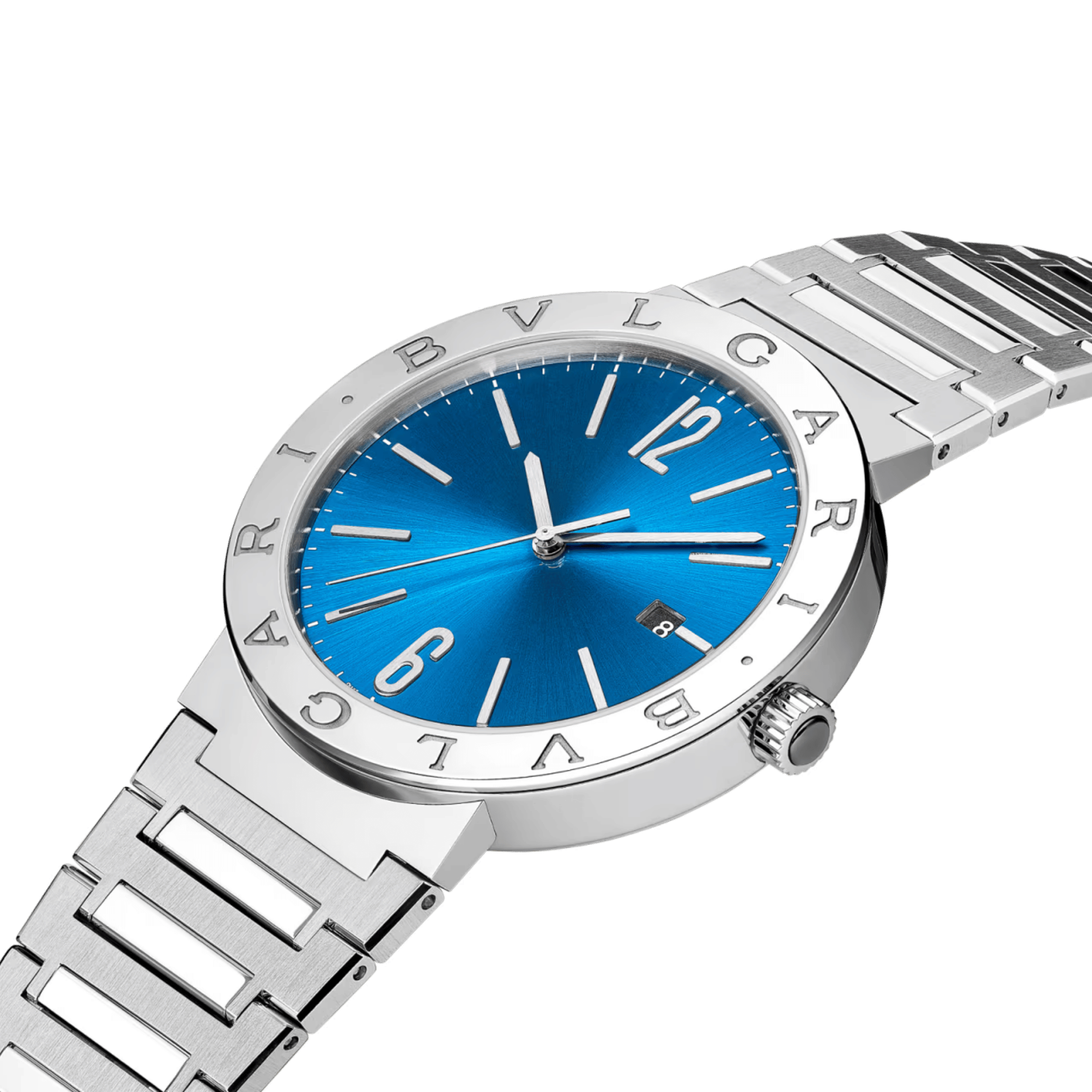 Montre Bulgari Bvlgari Bvlgari automatique cadran bleu bracelet acier 41 mm